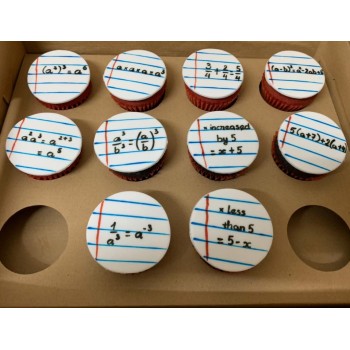 Algebra Fondant Cupcake